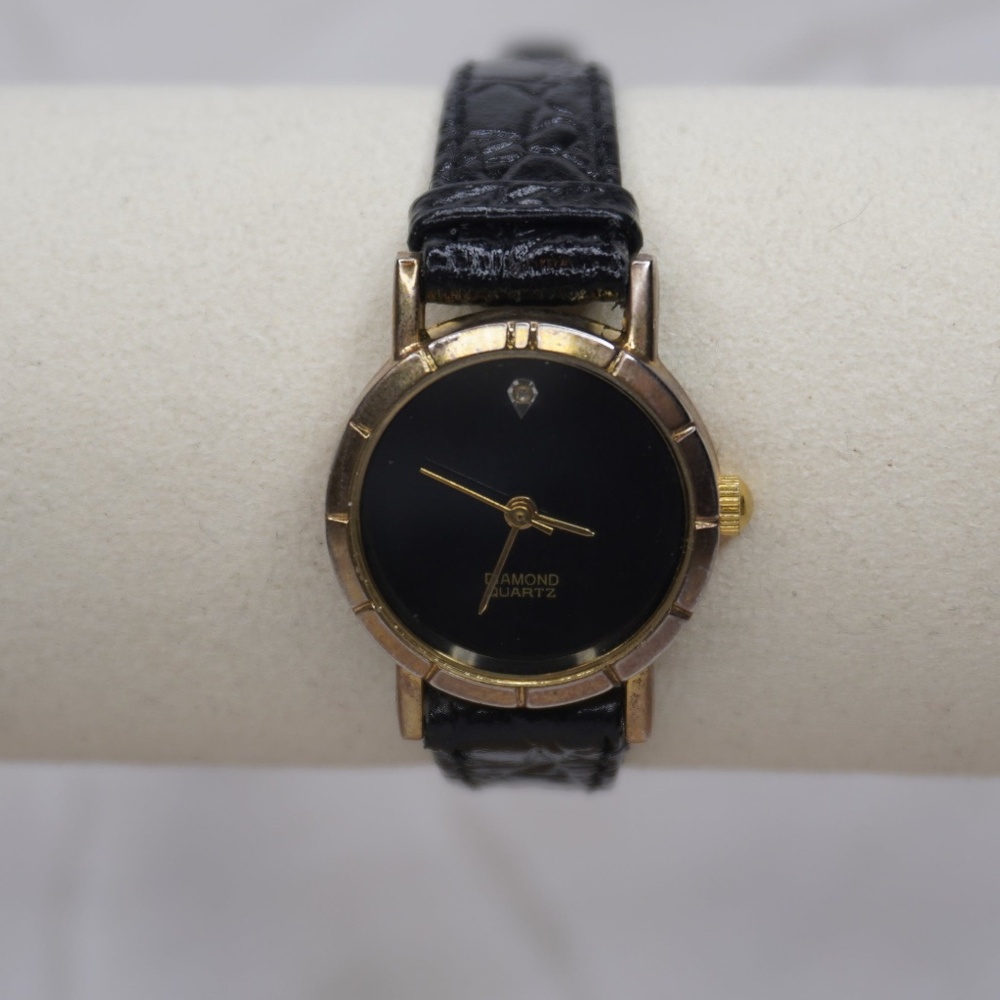 Black Leather with Diamond 12